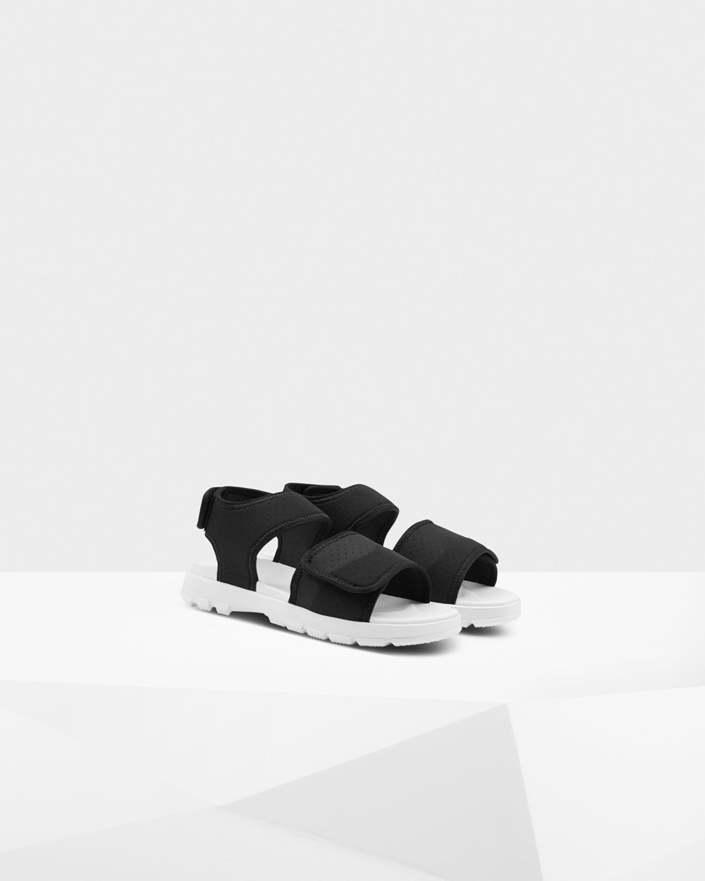 Sandały Damskie - Hunter Original Outdoor Walking - Czarne - RIGB-79524